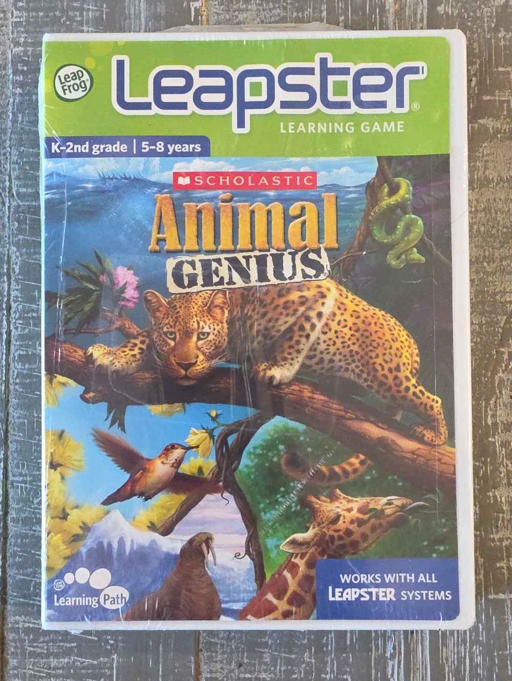 Leapster Scholastic Animal Genius, Vintage 2006 Cartridge Game, Ages 5-8